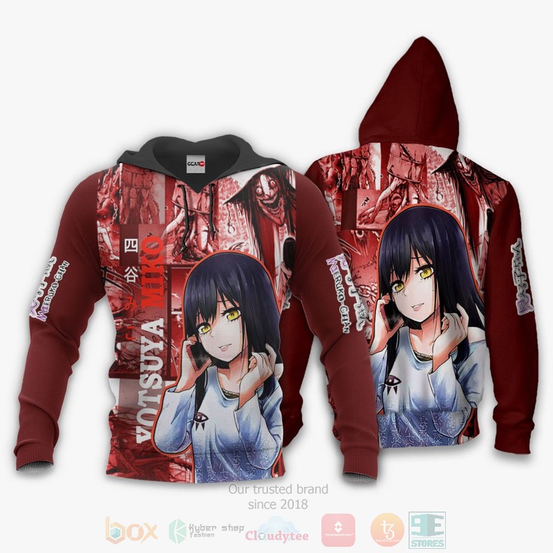 BEST Anime Miko Yotsuya Custom Mieruko-Chan All Over Print Hoodie-Bomber Jacket 3 Miko Yotsuya Custom Mieruko Chan Anime 3D Hoodie Bomber Jacket 1 2