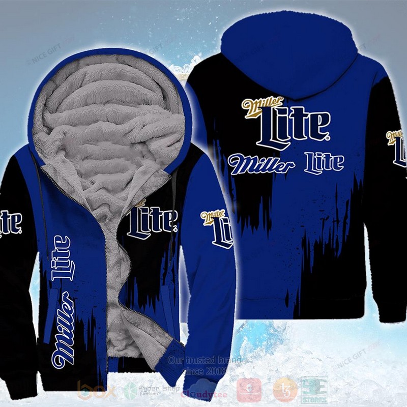 Miller Lite Fleece Zip Hoodie