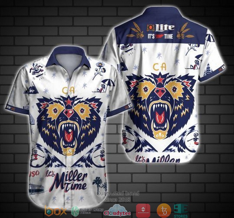 Miller Lite Short Sleeve Hawaiian Shirt 3 Miller Lite Short Sleeve Hawaiian Shirt