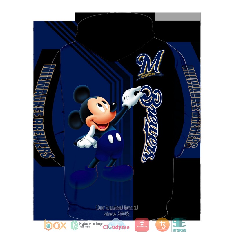 Milwaukee Brewers Mickey Mouse 3D Full All Over Print Shirt hoodie 1