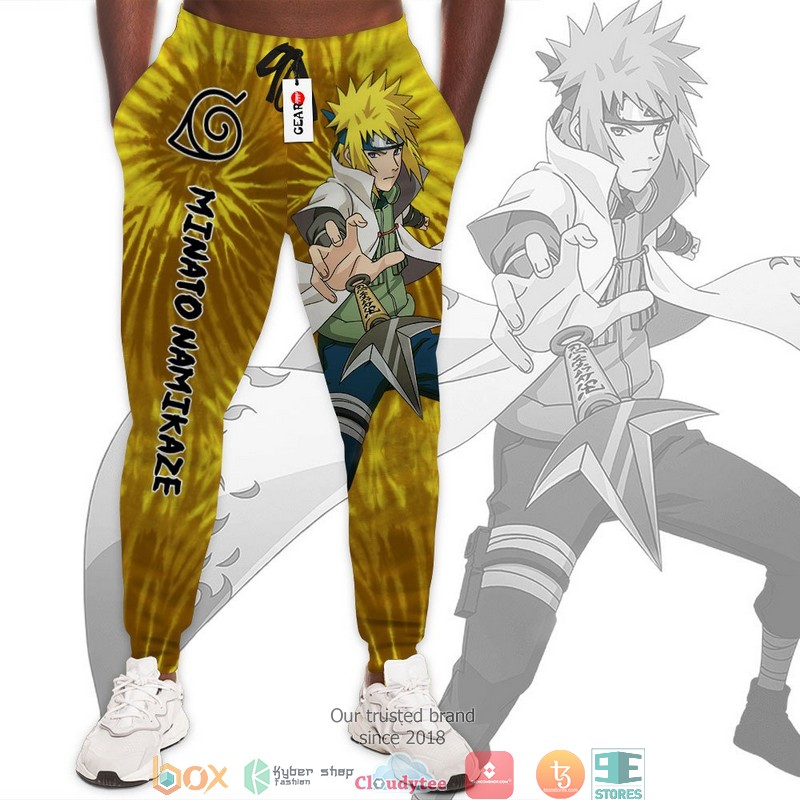 Minato Namikaze Anime Tie Dye Style Merch Sweatpants
