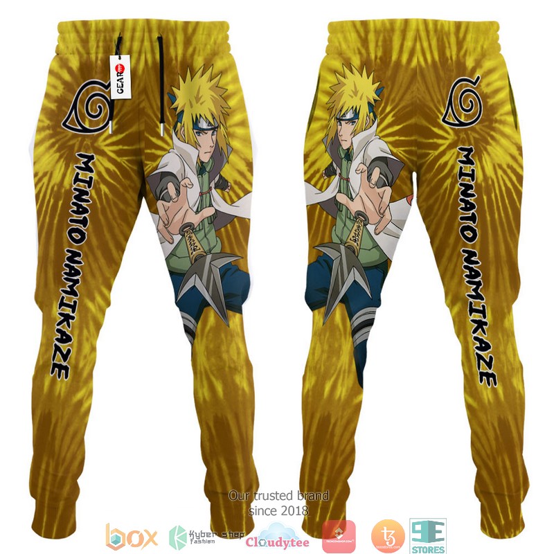 Minato Namikaze Anime Tie Dye Style Merch Sweatpants 3 Minato Namikaze Anime Tie Dye Style Merch Sweatpants 1 2
