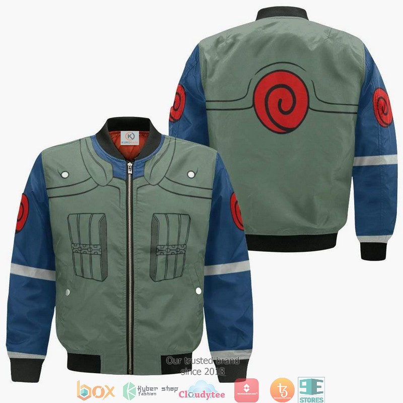 Minato Namikaze Naruto Anime blue 3D Bomber jacket
