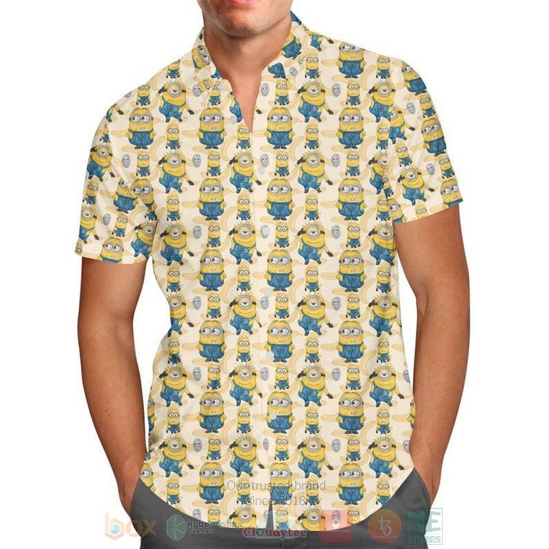 Minions Bananas Short Sleeve Hawaiian Shirt