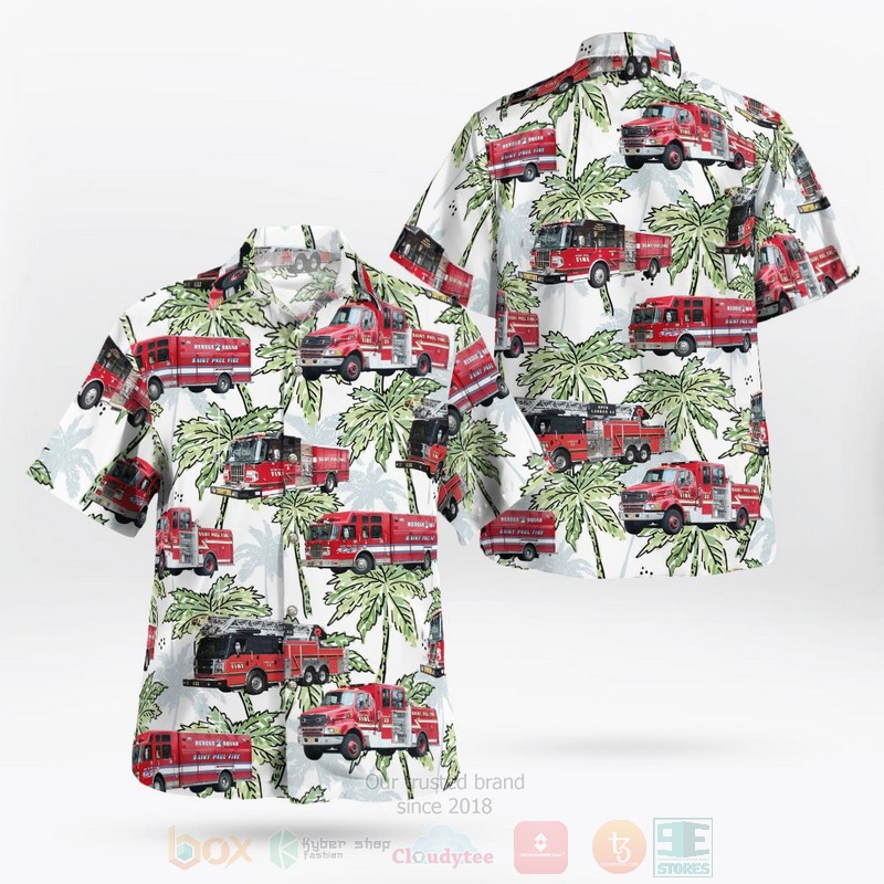 Minnesota Saint Paul Fire Department Hawaiian Shirt