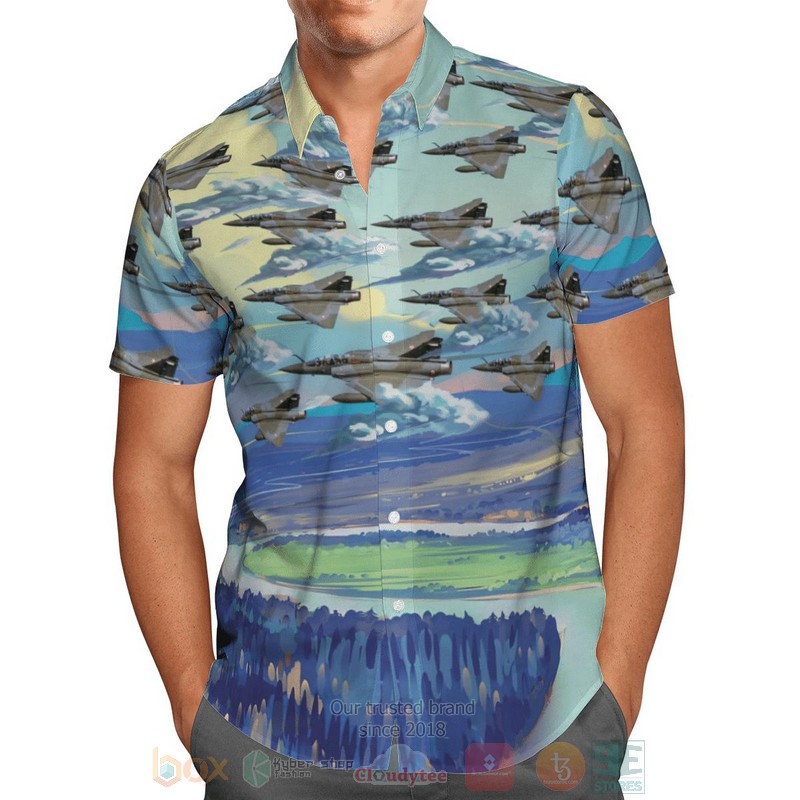 BEST Mirage 2000D French Air and Space Force Aloha Shirt, Beach Short 2 Mirage 2000D French Air and Space Force Hawaiian Shirt Short 1