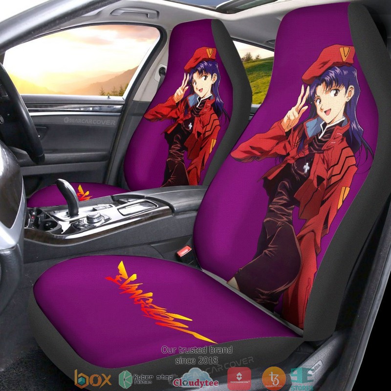 Misato Katsuragi Neon Genesis Evangelion Anime Car Seat Cover 2 Misato Katsuragi Neon Genesis Evangelion Anime Car Seat Cover 1