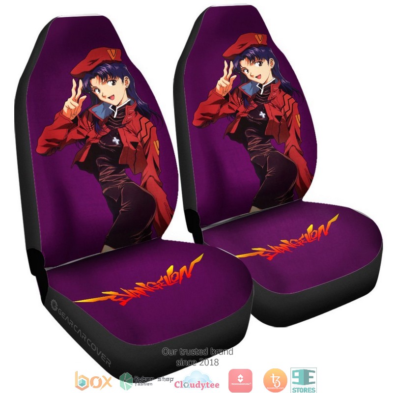 Misato Katsuragi Neon Genesis Evangelion Anime Car Seat Cover 4 Misato Katsuragi Neon Genesis Evangelion Anime Car Seat Cover 1 2 3