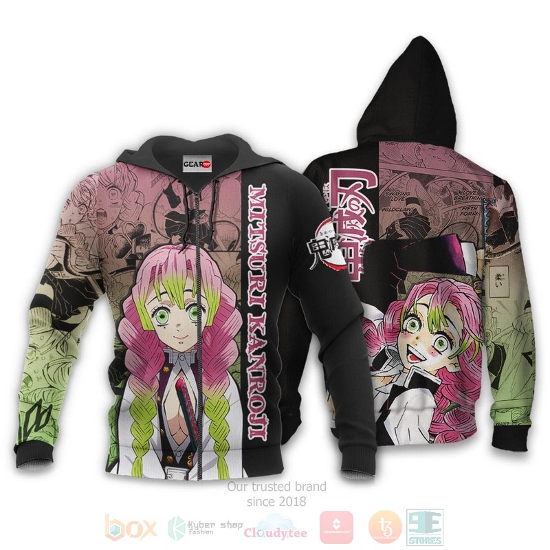 Mitsuri Kanroji Custom Kimetsu Anime Manga 3D Hoodie Bomber Jacket