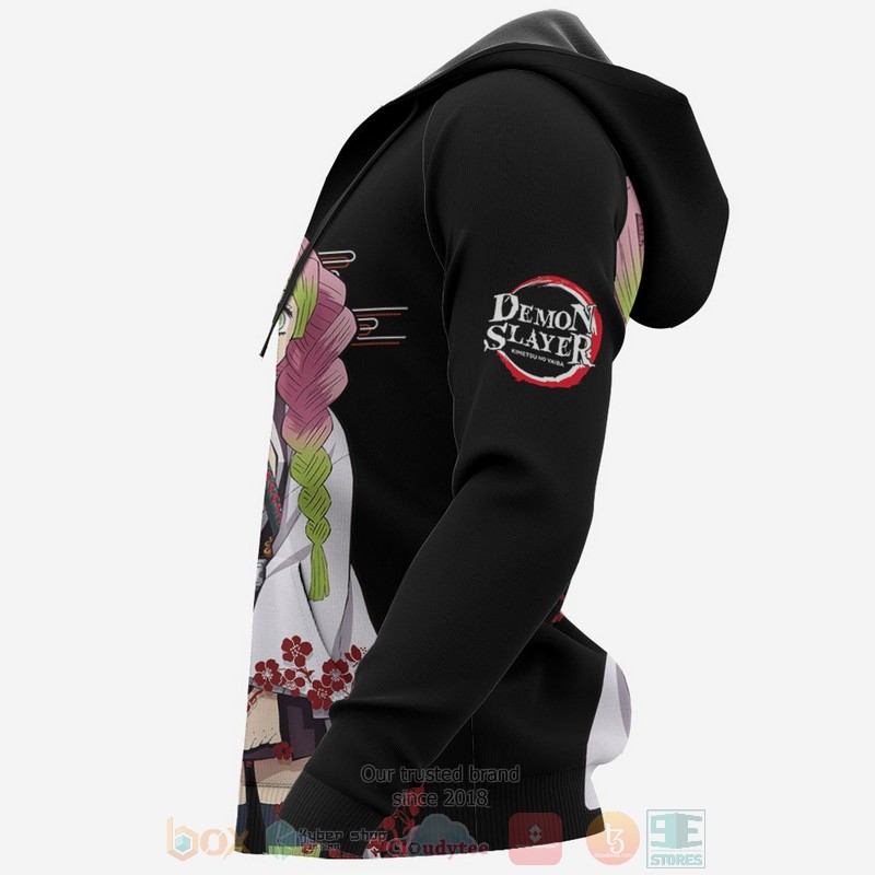 Mitsuri Kanroji Custom Kimetsu Anime Black 3D Hoodie Bomber Jacket 1 2 3 4 5