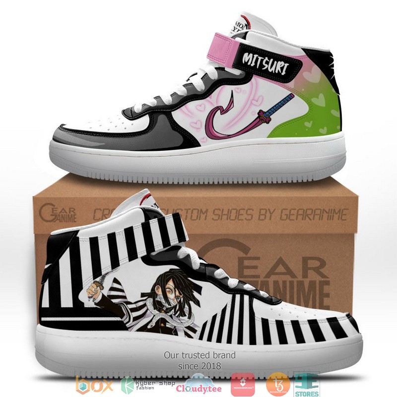 Mitsuri and Obanai Anime Demon Slayer High Air Force Shoes
