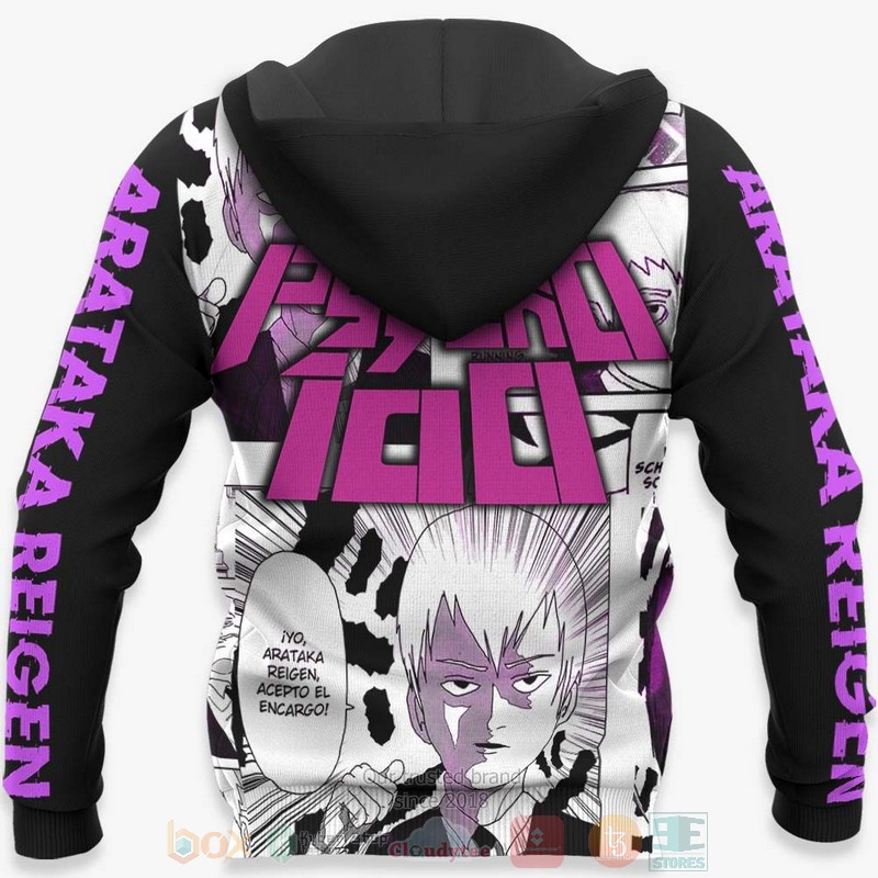 Mob Psycho 100 Custom Arataka Reigen Anime 3D Hoodie Bomber Jacket 1 2 3 4