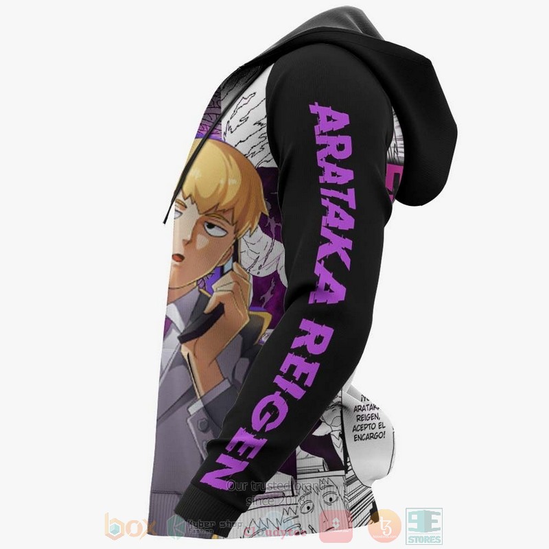Mob Psycho 100 Custom Arataka Reigen Anime 3D Hoodie Bomber Jacket 1 2 3 4 5