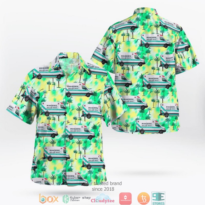 Mohawk Ambulance Service Capital District New York Hawaiian Shirt word1