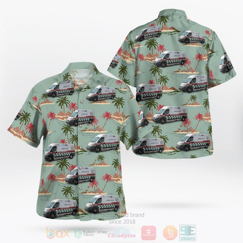 BEST Moncton, New Brunswick, Canada, Ambulance New Brunswick 3D Aloha Shirt word3