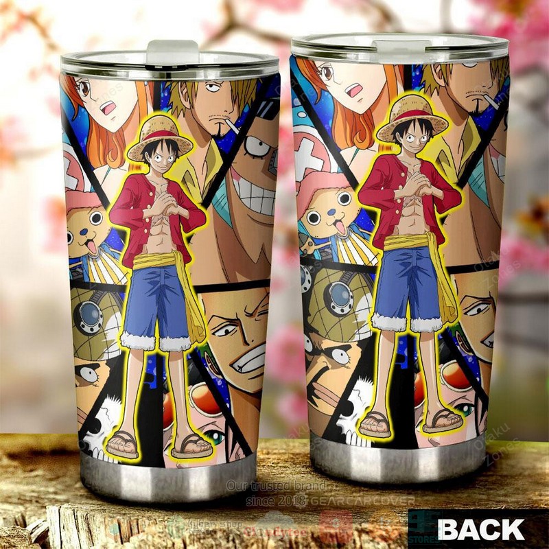 BEST Monkey D. Luffy and Teammate One Piece Anime 3D Steel Tumbler 3 Monkey D Luffy and Teammate One Piece Anime Tumbler 1 2