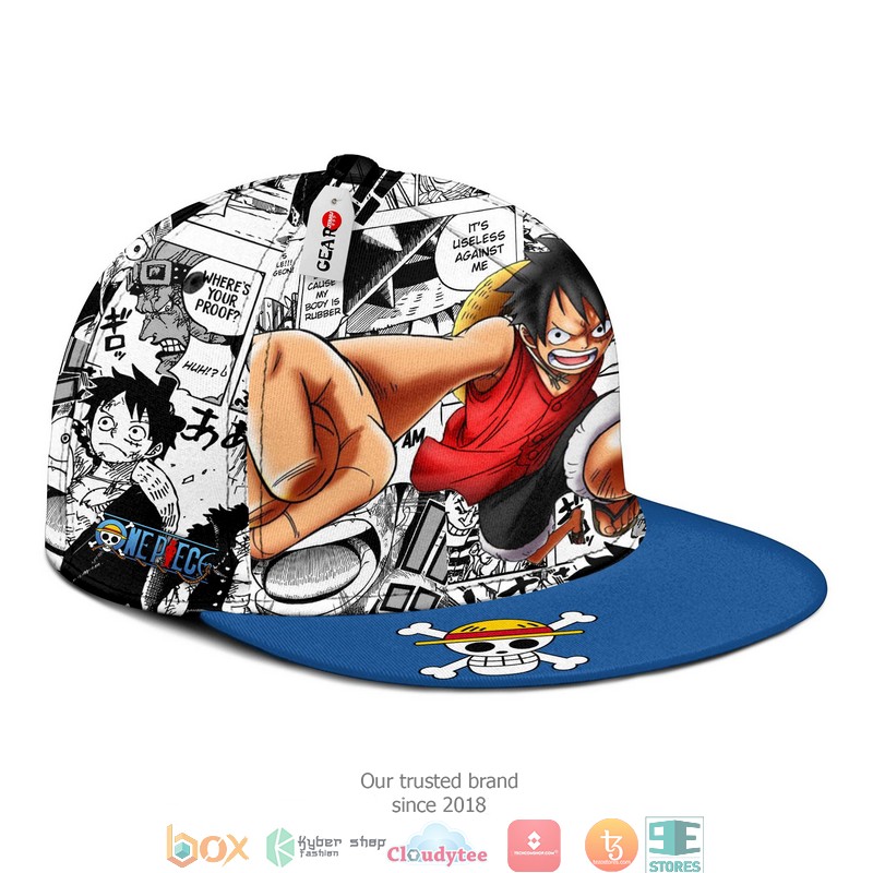 Monkey D Luffy One Piece Anime Mix Manga Snapback hat 3 Monkey D Luffy One Piece Anime Mix Manga Snapback hat 1 2