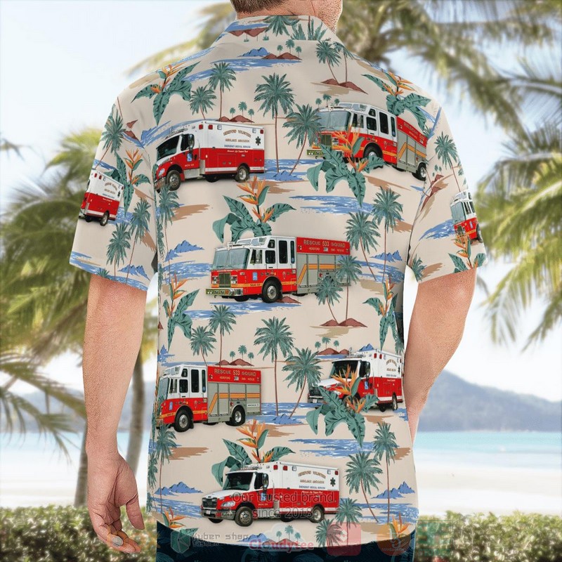 BEST Monkton, Baltimore County, Maryland, Hereford Volunteer EMS Rescue 53 3D Aloha Shirt word2