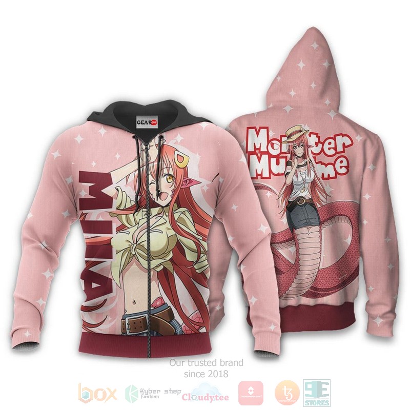 BEST Anime Monster Musume Miia All Over Print Hoodie-Bomber Jacket 13 Monster Musume Miia Custom Anime 3D Hoodie Bomber Jacket