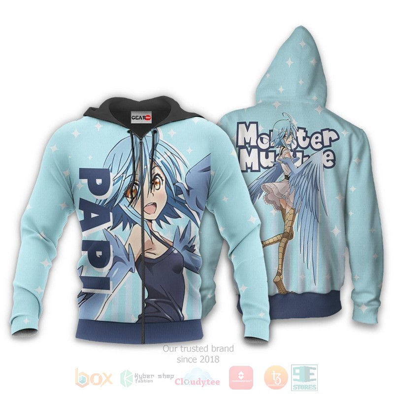 BEST Anime Monster Musume Papi All Over Print Hoodie-Bomber Jacket 1 Monster Musume Papi Custom Anime 3D Hoodie Bomber Jacket