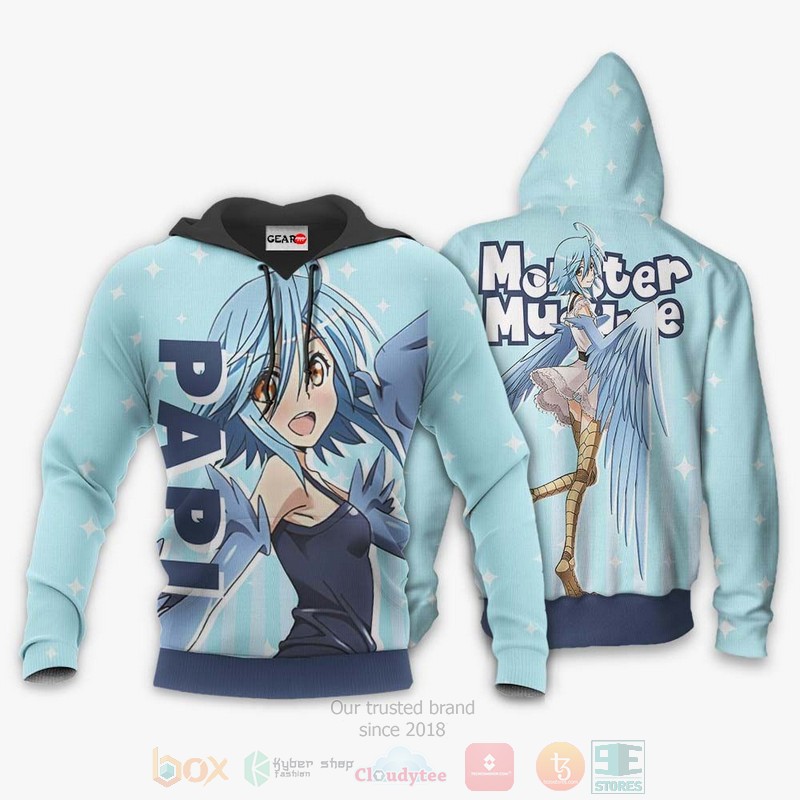 BEST Anime Monster Musume Papi All Over Print Hoodie-Bomber Jacket 3 Monster Musume Papi Custom Anime 3D Hoodie Bomber Jacket 1 2