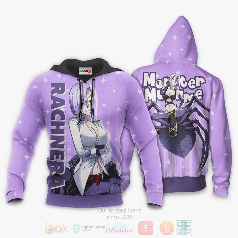 BEST Anime Monster Musume Rachnera Arachnera All Over Print Hoodie-Bomber Jacket 3 Monster Musume Rachnera Arachnera Custom Anime 3D Hoodie Bomber Jacket 1 2