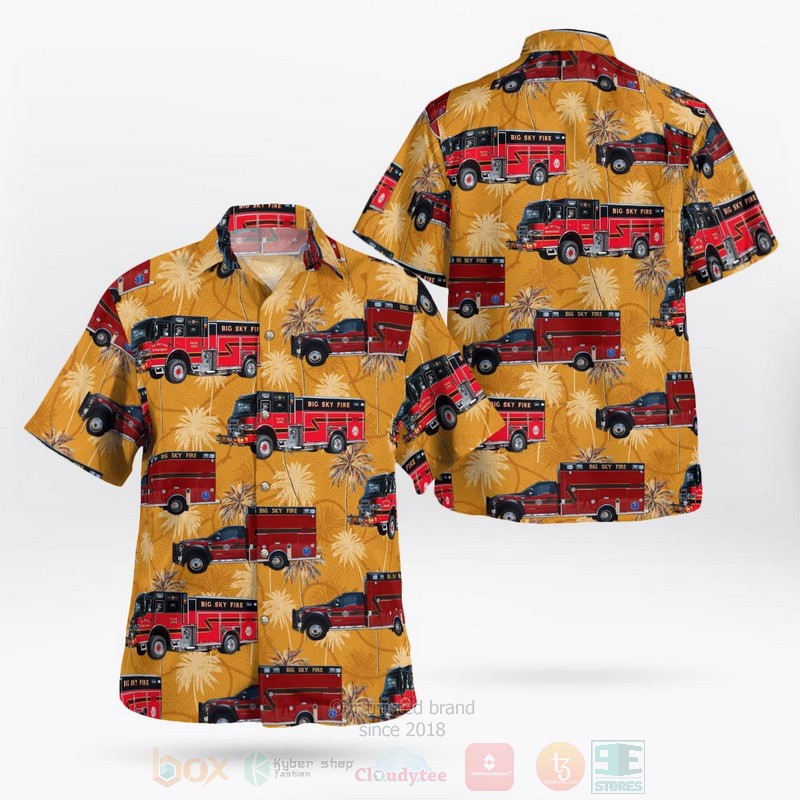 Montana Big Sky Fire Department Hawaiian Shirt
