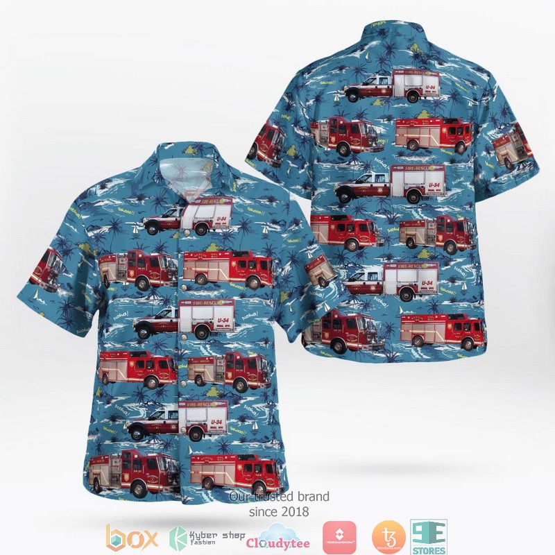 Montgomery County Pennsylvania Collegeville Fire Company No 1 Hawaii 3D Shirt