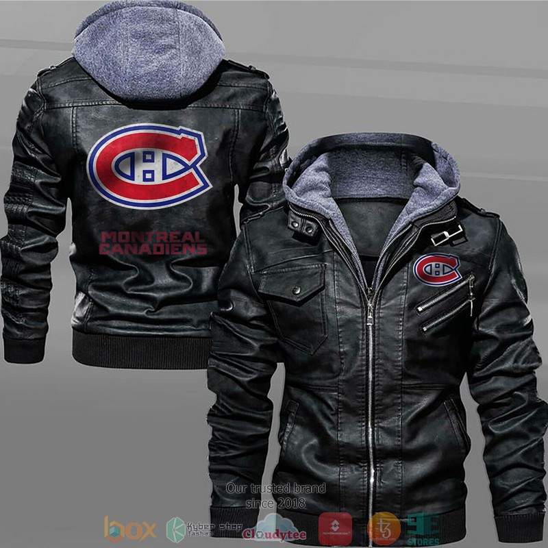Montreal Canadiens Black Brown Leather Jacket