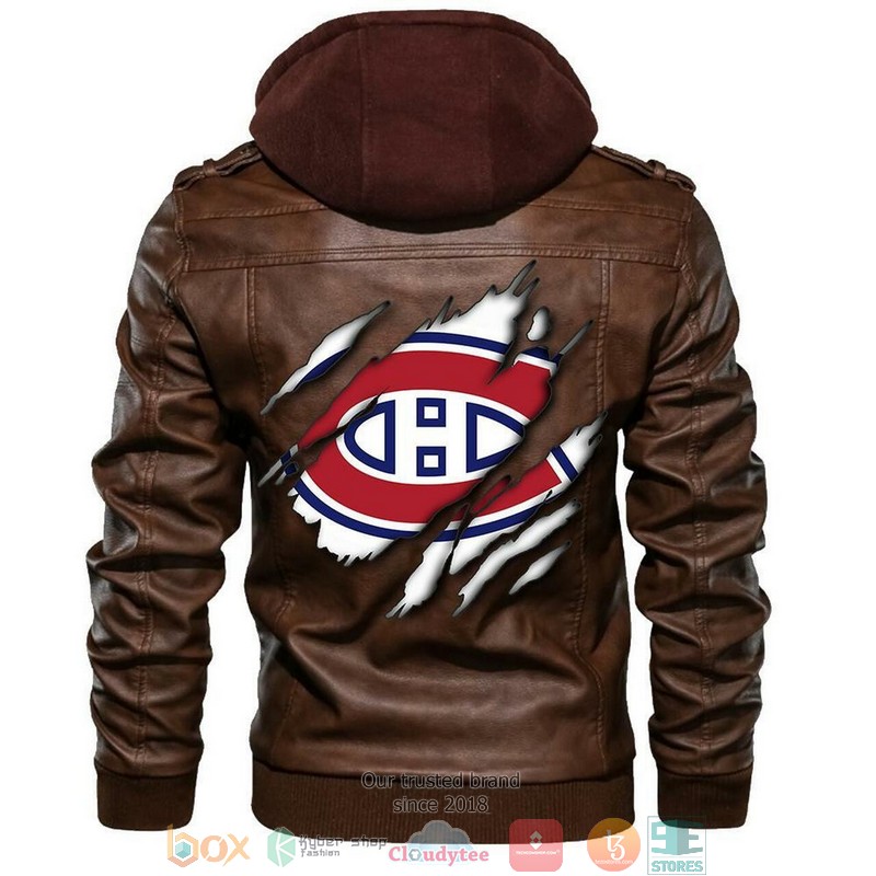Montreal Canadiens NHL Hockey Brown Leather Jacket