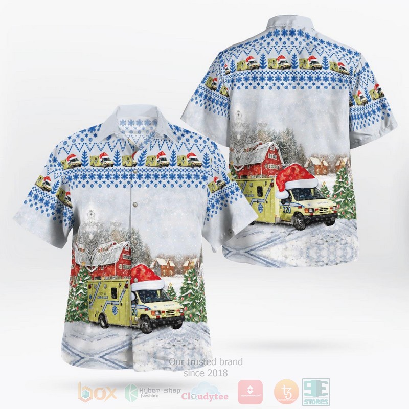BEST Montreal, Quebec, Canada, Urgences Sante 320 Ford E-series Demers Paramedic EMS Ambulance Christmas 3D Aloha Shirt 9 BEST Montreal, Quebec, Canada, Urgences Sante 320 Ford E-series Demers Paramedic EMS Ambulance Christmas 3D Aloha Shirt word3
