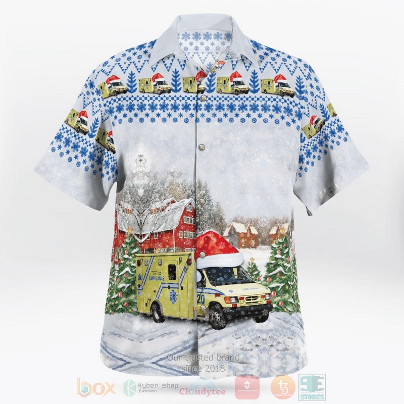 BEST Montreal, Quebec, Canada, Urgences Sante 320 Ford E-series Demers Paramedic EMS Ambulance Christmas 3D Aloha Shirt 3 BEST Montreal, Quebec, Canada, Urgences Sante 320 Ford E-series Demers Paramedic EMS Ambulance Christmas 3D Aloha Shirt word2