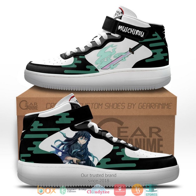 Muichiro Tokito Anime Demon Slayer High Air Force Shoes