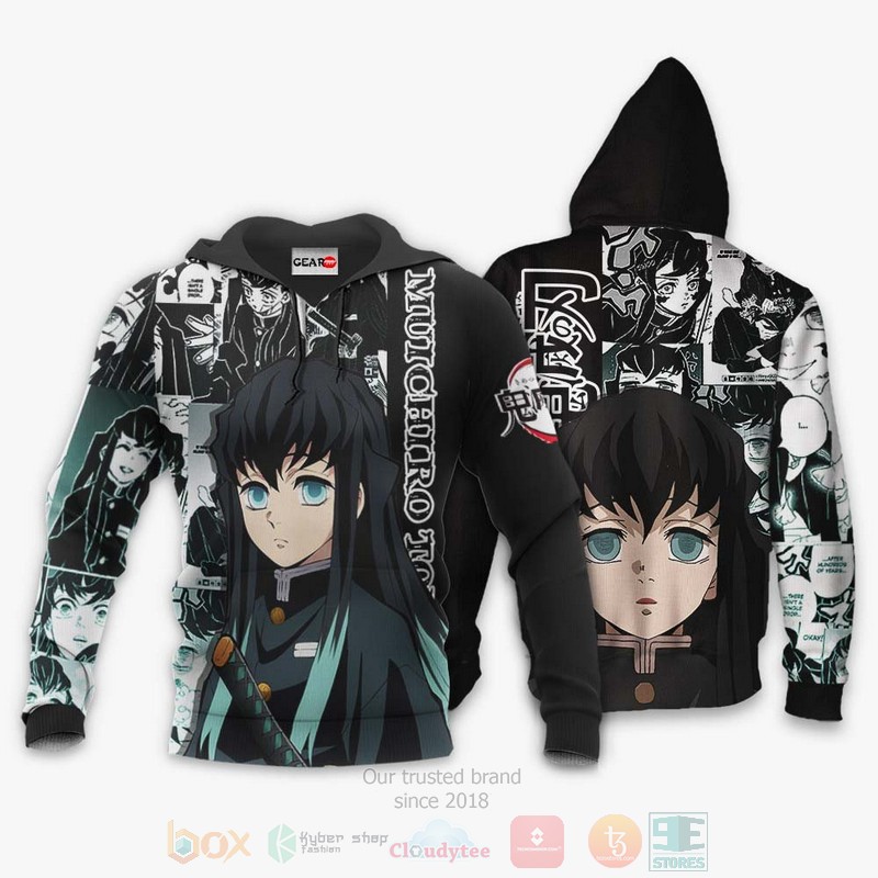 BEST Anime Muichiro Tokito Kimetsu Anime-Manga All Over Print Hoodie-Bomber Jacket 3 Muichiro Tokito Custom Kimetsu Anime Manga 3D Hoodie Bomber Jacket 1 2