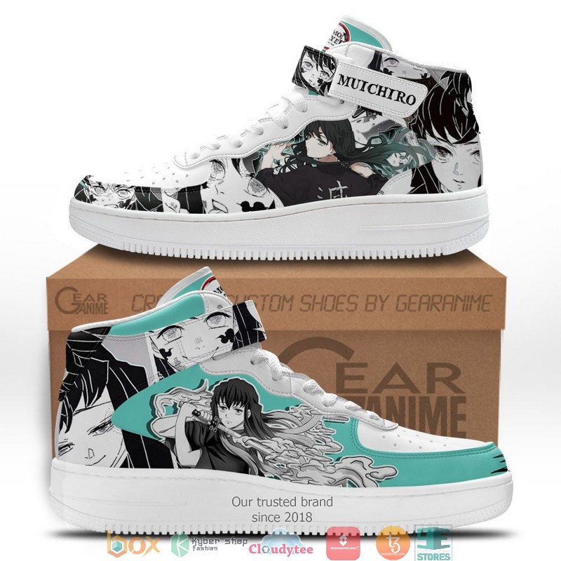Muichiro Tokito Demon Slayer Anime Mix Manga High Air Force Sneaker
