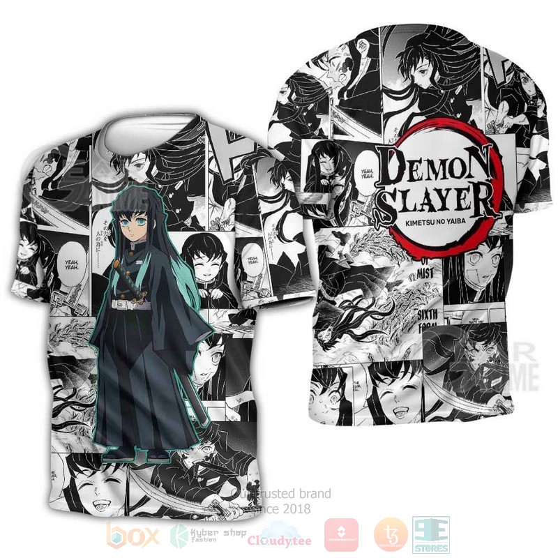 BEST Anime Muichiro Tokito Kimetsu Anime-Manga Unisex 3D T-Shirt, Hoodie 3 Muichiro Tokito Kimetsu Anime Manga 3D Hoodie Shirt 1 2
