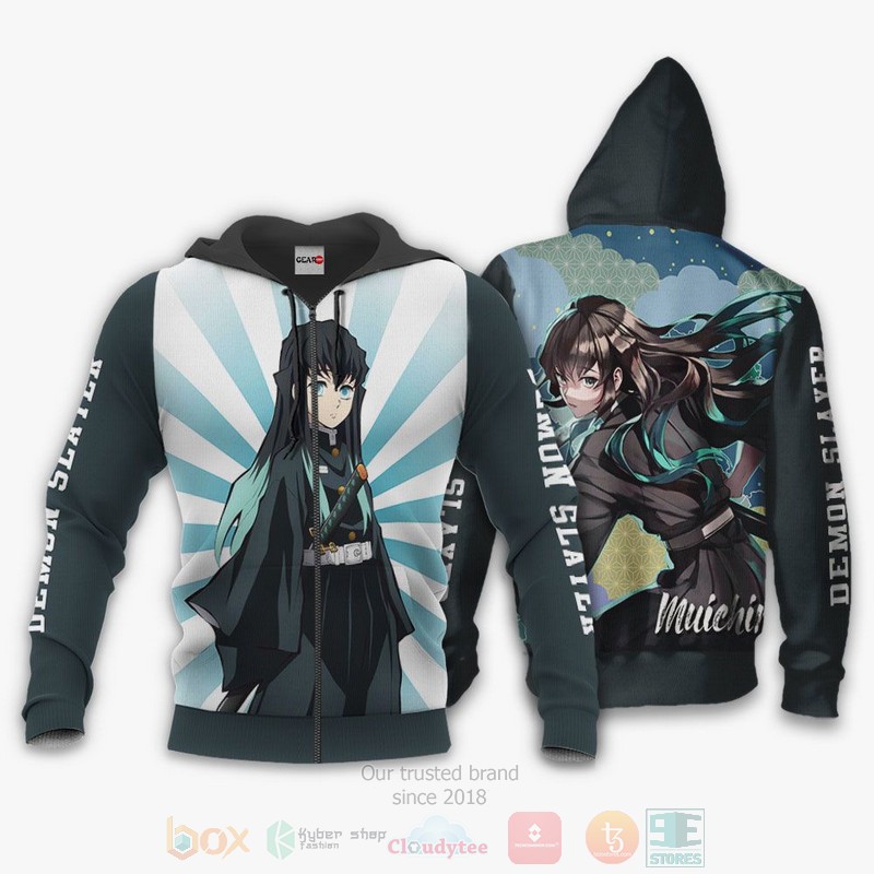 BEST Anime Muichiro Tokito Kimetsu All Over Print Hoodie-Bomber Jacket 1 Muichiro Tokito Kimetsu Anime 3D Hoodie Bomber Jacket