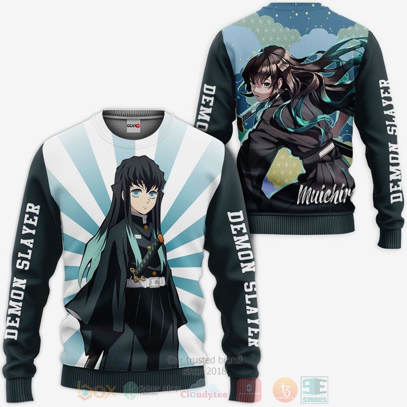 BEST Anime Muichiro Tokito Kimetsu All Over Print Hoodie-Bomber Jacket 2 Muichiro Tokito Kimetsu Anime 3D Hoodie Bomber Jacket 1