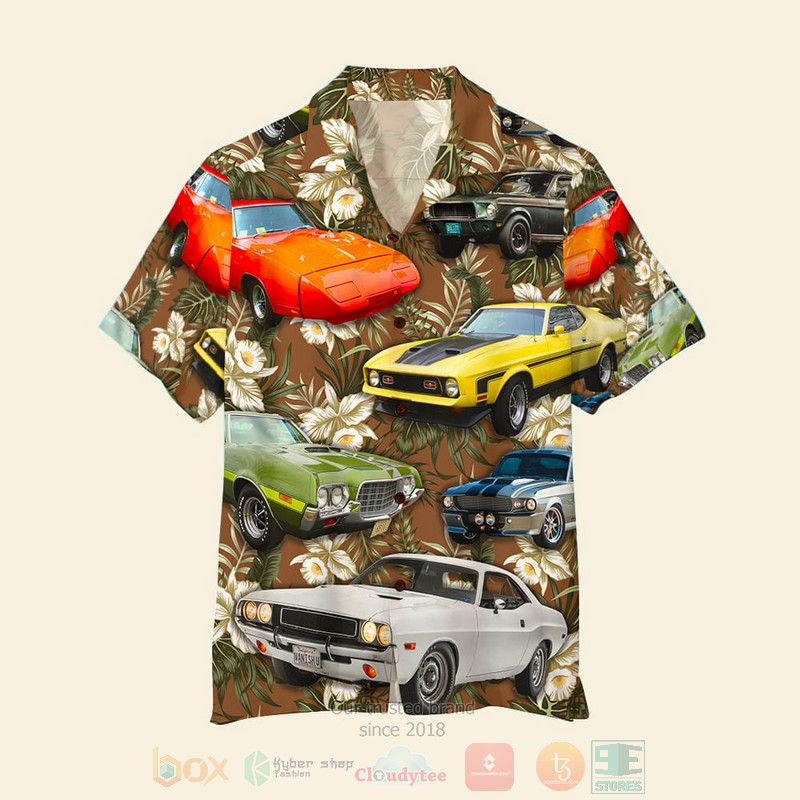 BEST Muscle Car, Cars With Floral Pattern 3D Aloha Shirt 7 BEST Muscle Car, Cars With Floral Pattern 3D Aloha Shirt word3