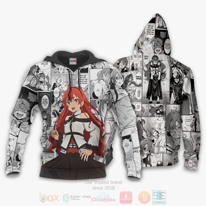 BEST Anime Mushoku Tensei Eris Boreas Greyrat Anime-Manga All Over Print Hoodie-Bomber Jacket 3 Mushoku Tensei Eris Boreas Greyrat Anime Manga 3D Hoodie Bomber Jacket 1 2