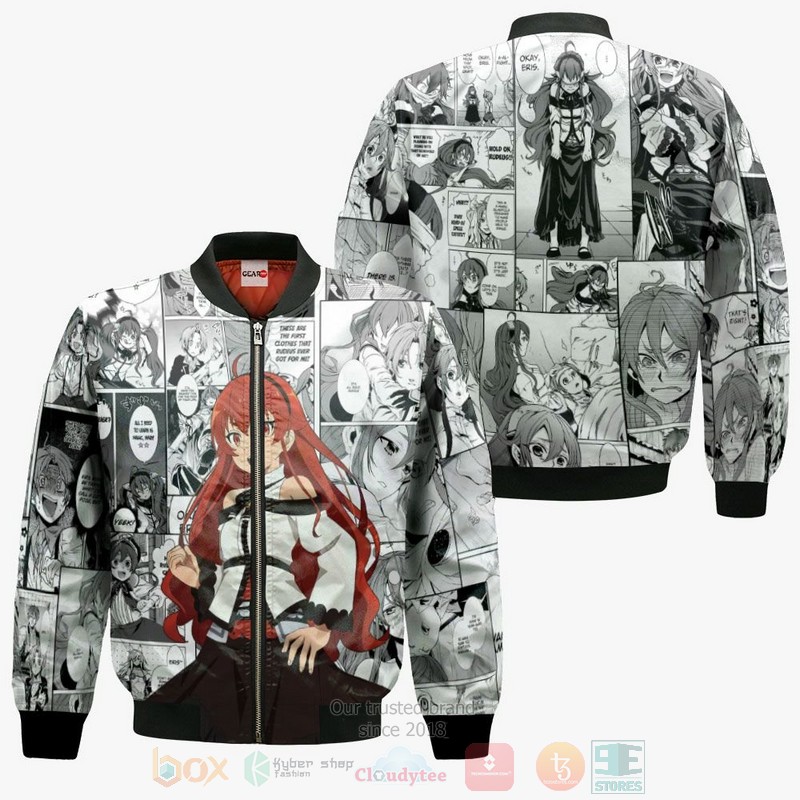 BEST Anime Mushoku Tensei Eris Boreas Greyrat Anime-Manga All Over Print Hoodie-Bomber Jacket 4 Mushoku Tensei Eris Boreas Greyrat Anime Manga 3D Hoodie Bomber Jacket 1 2 3