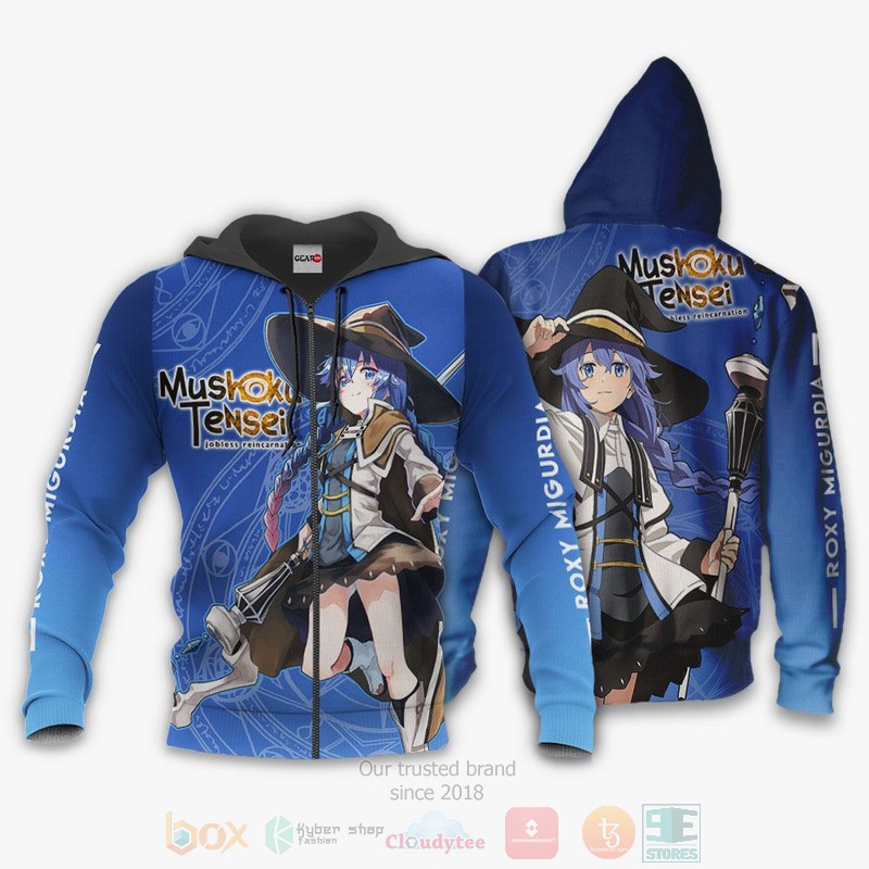 BEST Anime Mushoku Tensei Roxy Migurdia All Over Print Hoodie-Bomber Jacket 1 Mushoku Tensei Roxy Migurdia Anime 3D Hoodie Bomber Jacket