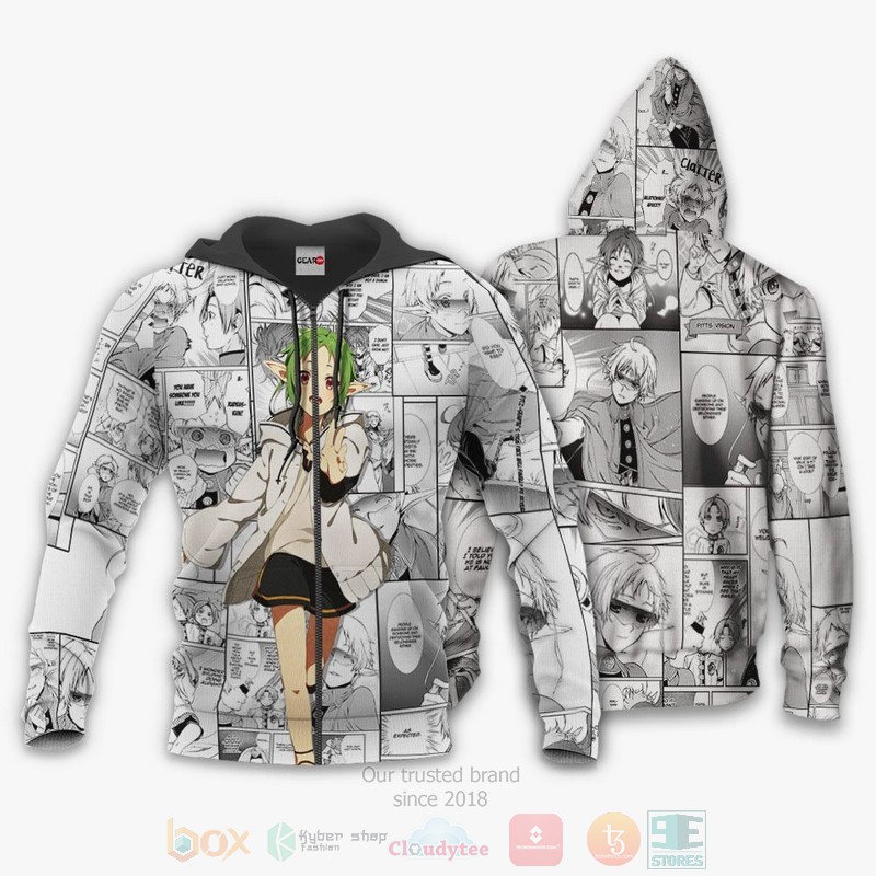 BEST Anime Mushoku Tensei Sylphiette Anime-Manga All Over Print Hoodie-Bomber Jacket 1 Mushoku Tensei Sylphiette Anime Manga 3D Hoodie Bomber Jacket