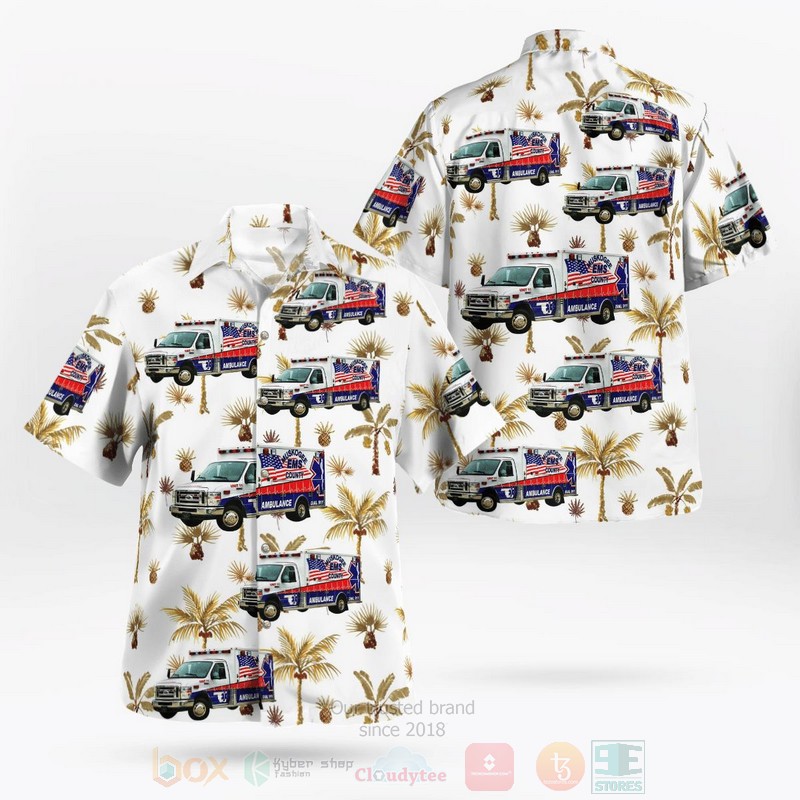 BEST Muskogee, Oklahoma, Muskogee County EMS 3D Aloha Shirt