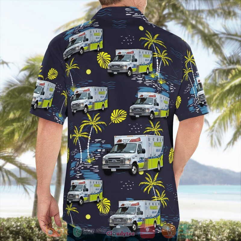 BEST Muskoka EMS 5109 Ford E350 Demers Paramedic Ambulance Hawaii Shirt 2 Muskoka EMS 5109 Ford E350 Demers Paramedic Ambulance Hawaiian Shirt 1