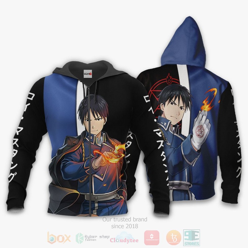 BEST Anime Mustang Roy Fullmetal Alchemist All Over Print Hoodie-Bomber Jacket 1 Mustang Roy Custom Fullmetal Alchemist Anime 3D Hoodie Bomber Jacket