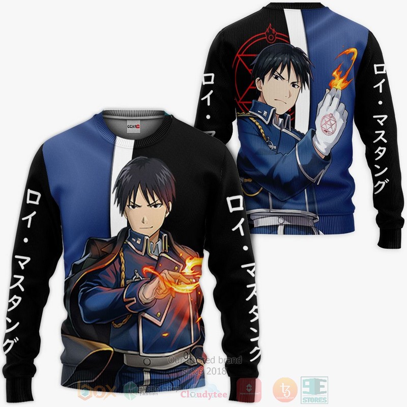 BEST Anime Mustang Roy Fullmetal Alchemist All Over Print Hoodie-Bomber Jacket 2 Mustang Roy Custom Fullmetal Alchemist Anime 3D Hoodie Bomber Jacket 1