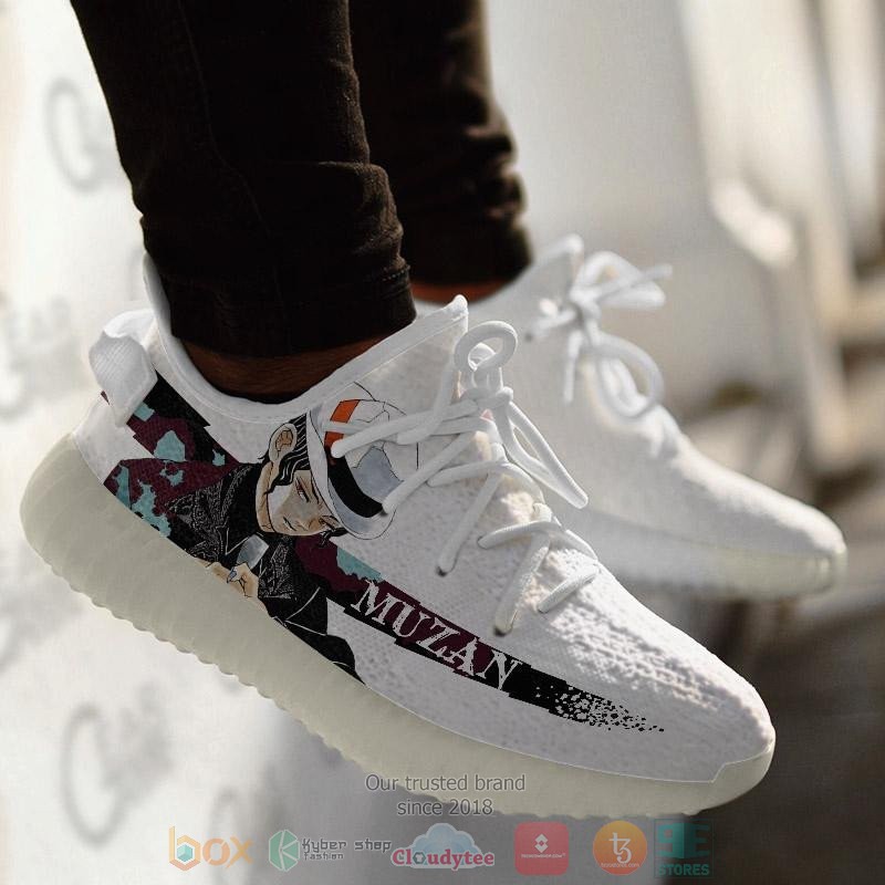 BEST Muzan Kibutsuji Demon Slayer Yeezy Shoes Sneaker 3 Muzan Kibutsuji Demon Slayer Anime Yeezy Shoes 1 2