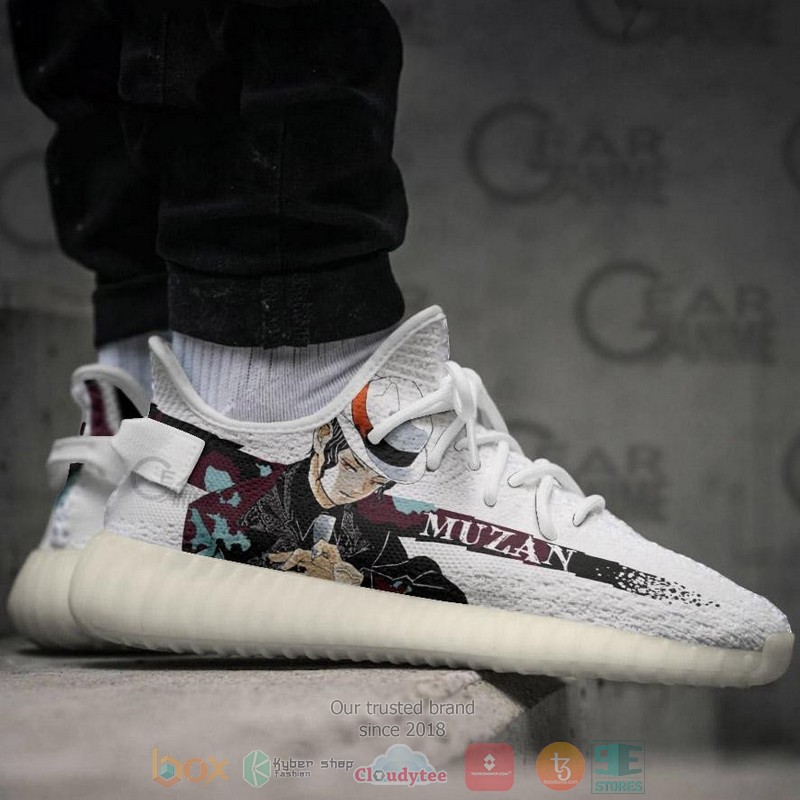 BEST Muzan Kibutsuji Demon Slayer Yeezy Shoes Sneaker 4 Muzan Kibutsuji Demon Slayer Anime Yeezy Shoes 1 2 3
