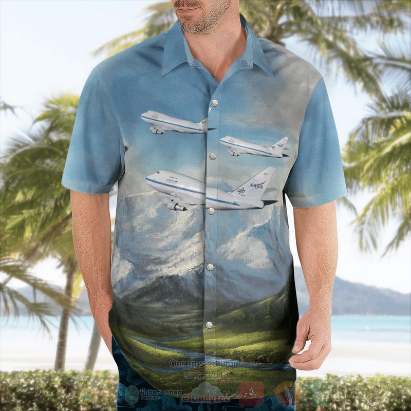 BEST NASA Stratospheric Observatory for Infrared Astronomy SofIA Boeing 747SP-21 3D Aloha Shirt word3